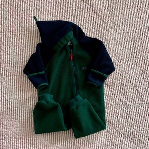LL Bean toddler fleece bunting 2T
